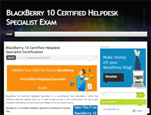 Tablet Screenshot of blackberry10certifiedhelpdeskspecialist.wordpress.com