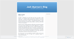 Desktop Screenshot of joshmyerson.wordpress.com