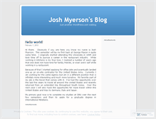 Tablet Screenshot of joshmyerson.wordpress.com