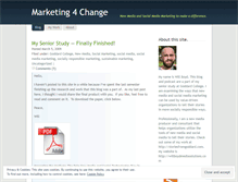 Tablet Screenshot of marketing4change.wordpress.com