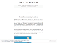 Tablet Screenshot of farmtosuburbs.wordpress.com