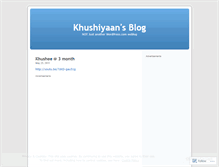Tablet Screenshot of khushiyaan.wordpress.com