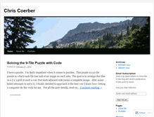 Tablet Screenshot of chriscoerber.wordpress.com