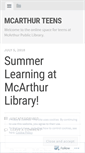 Mobile Screenshot of mcarthurlibrary.wordpress.com