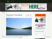 Tablet Screenshot of fromherenow.wordpress.com