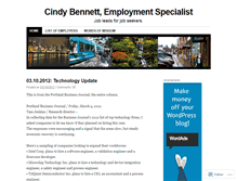 Tablet Screenshot of cindybennett.wordpress.com
