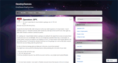 Desktop Screenshot of destinydances.wordpress.com