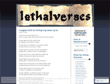 Tablet Screenshot of lethalverses.wordpress.com