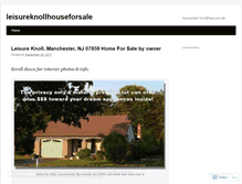 Tablet Screenshot of leisureknollhouseforsale.wordpress.com