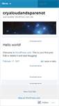 Mobile Screenshot of cryaloudandsparenot.wordpress.com