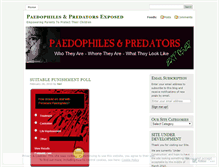 Tablet Screenshot of paedophiles.wordpress.com