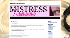 Desktop Screenshot of mistresssusannah.wordpress.com