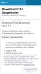 Mobile Screenshot of orbitdownloader.wordpress.com