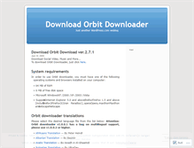 Tablet Screenshot of orbitdownloader.wordpress.com