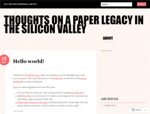 Tablet Screenshot of paperlegacydotwordpressdotcom.wordpress.com