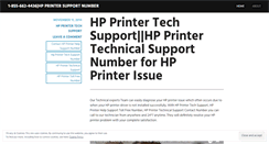 Desktop Screenshot of hpprintersupportcontactnumber.wordpress.com