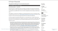 Desktop Screenshot of itprojectfinancials.wordpress.com