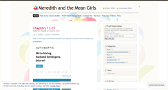 Desktop Screenshot of meredithandthemeangirls.wordpress.com