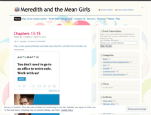 Tablet Screenshot of meredithandthemeangirls.wordpress.com