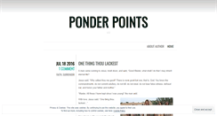 Desktop Screenshot of ponderpoints.wordpress.com