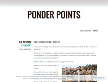 Tablet Screenshot of ponderpoints.wordpress.com