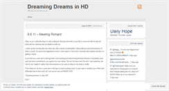 Desktop Screenshot of dreamingdreamsinhd.wordpress.com