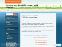 Tablet Screenshot of financialhoroscope2012.wordpress.com
