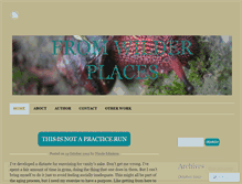 Tablet Screenshot of fromwilderplaces.wordpress.com