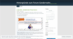 Desktop Screenshot of genderwahnblacklist.wordpress.com