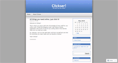 Desktop Screenshot of clickser.wordpress.com