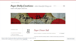 Desktop Screenshot of paperdollycreations.wordpress.com