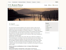 Tablet Screenshot of cvramanpillai.wordpress.com