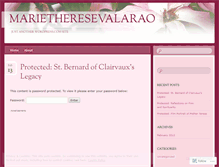 Tablet Screenshot of marietheresevalarao.wordpress.com