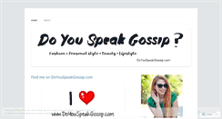 Desktop Screenshot of doyouspeakgossip.wordpress.com