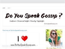 Tablet Screenshot of doyouspeakgossip.wordpress.com