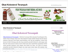 Tablet Screenshot of obatkolesterolterampuhblog.wordpress.com