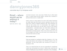 Tablet Screenshot of dannyjones365.wordpress.com
