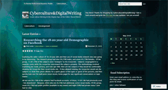Desktop Screenshot of cyberculturedigitalwriting.wordpress.com