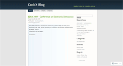 Desktop Screenshot of codexnews.wordpress.com