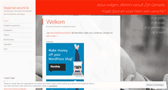 Desktop Screenshot of maakhetverschil.wordpress.com