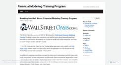 Desktop Screenshot of financialmodelingtraining.wordpress.com