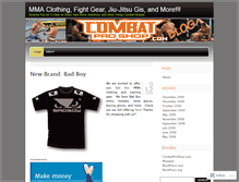 Tablet Screenshot of combatproshop.wordpress.com