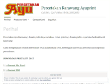 Tablet Screenshot of percetakandikarawang.wordpress.com