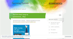 Desktop Screenshot of farmingforum.wordpress.com