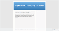 Desktop Screenshot of fayettevillecommunityexchange.wordpress.com