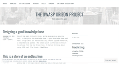 Desktop Screenshot of owasporizon.wordpress.com