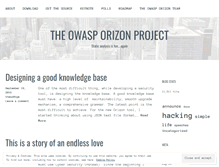 Tablet Screenshot of owasporizon.wordpress.com