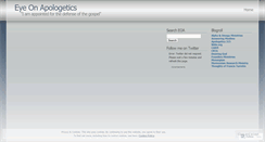Desktop Screenshot of eyeonapologetics.wordpress.com