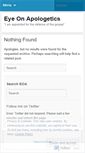 Mobile Screenshot of eyeonapologetics.wordpress.com