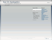 Tablet Screenshot of eyeonapologetics.wordpress.com